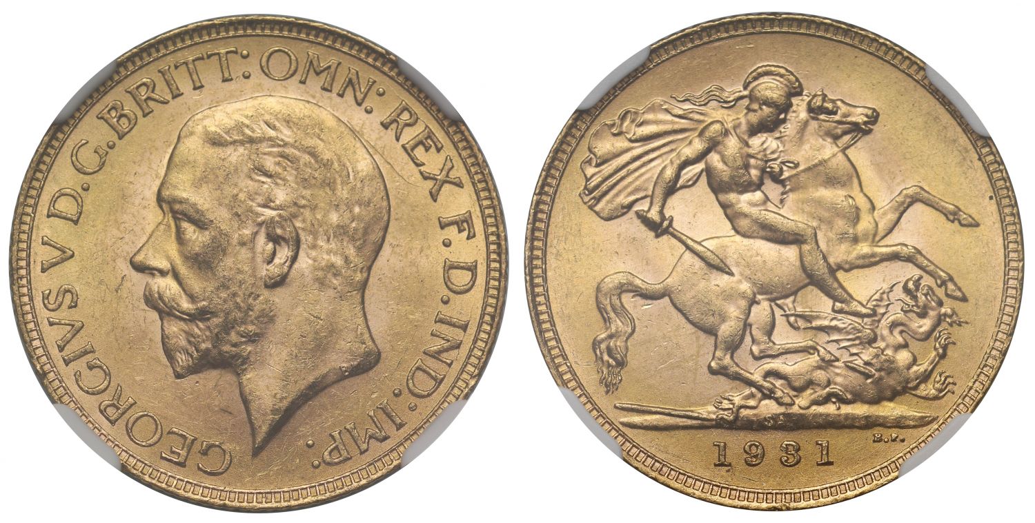 1 Gold Sovereign George V