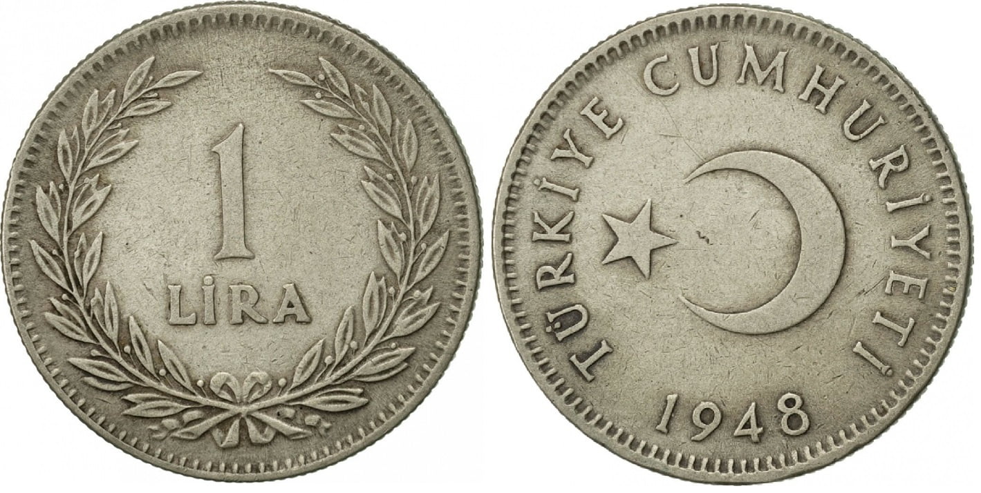 1 Ασημένια Λίρα Τουρκίας  (1947-1948)