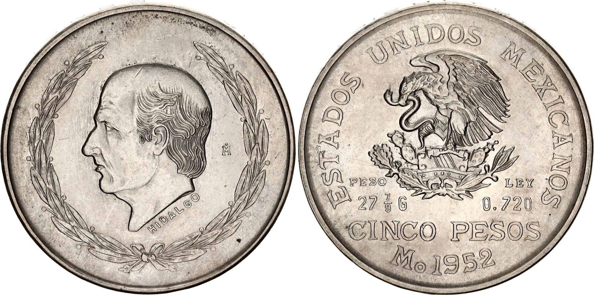 5 Silver Pesos 1951-1954