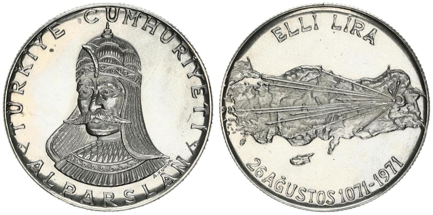 50 Silver Pound Turkey (Battle of Malazgirt)