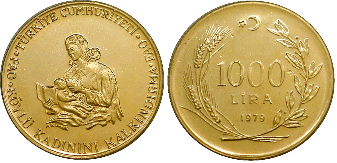 1000 Gold Pound Turkish (FAO)