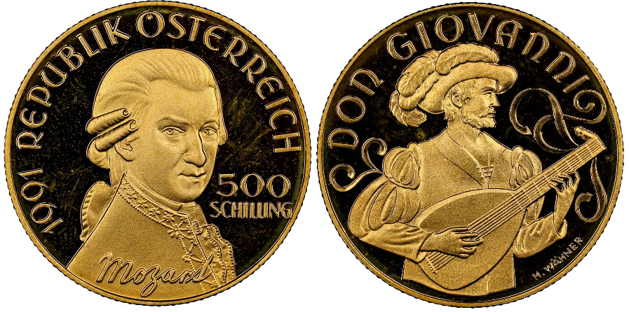 500 Gold Schilling Don Giovanni
