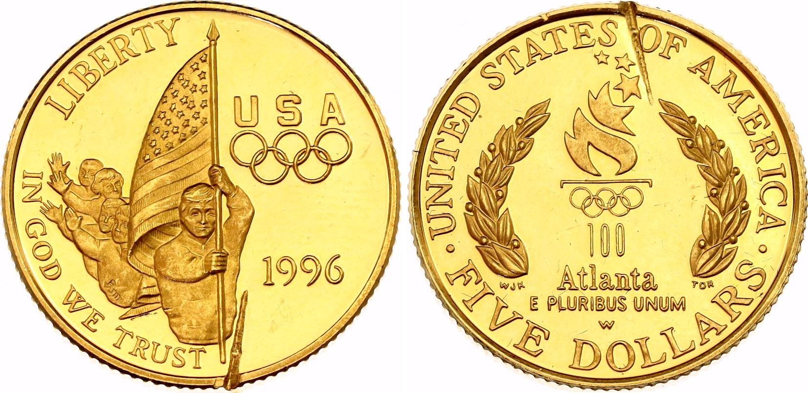 5 Χρυσά Δολάρια “Olympiad Flag Bearer”