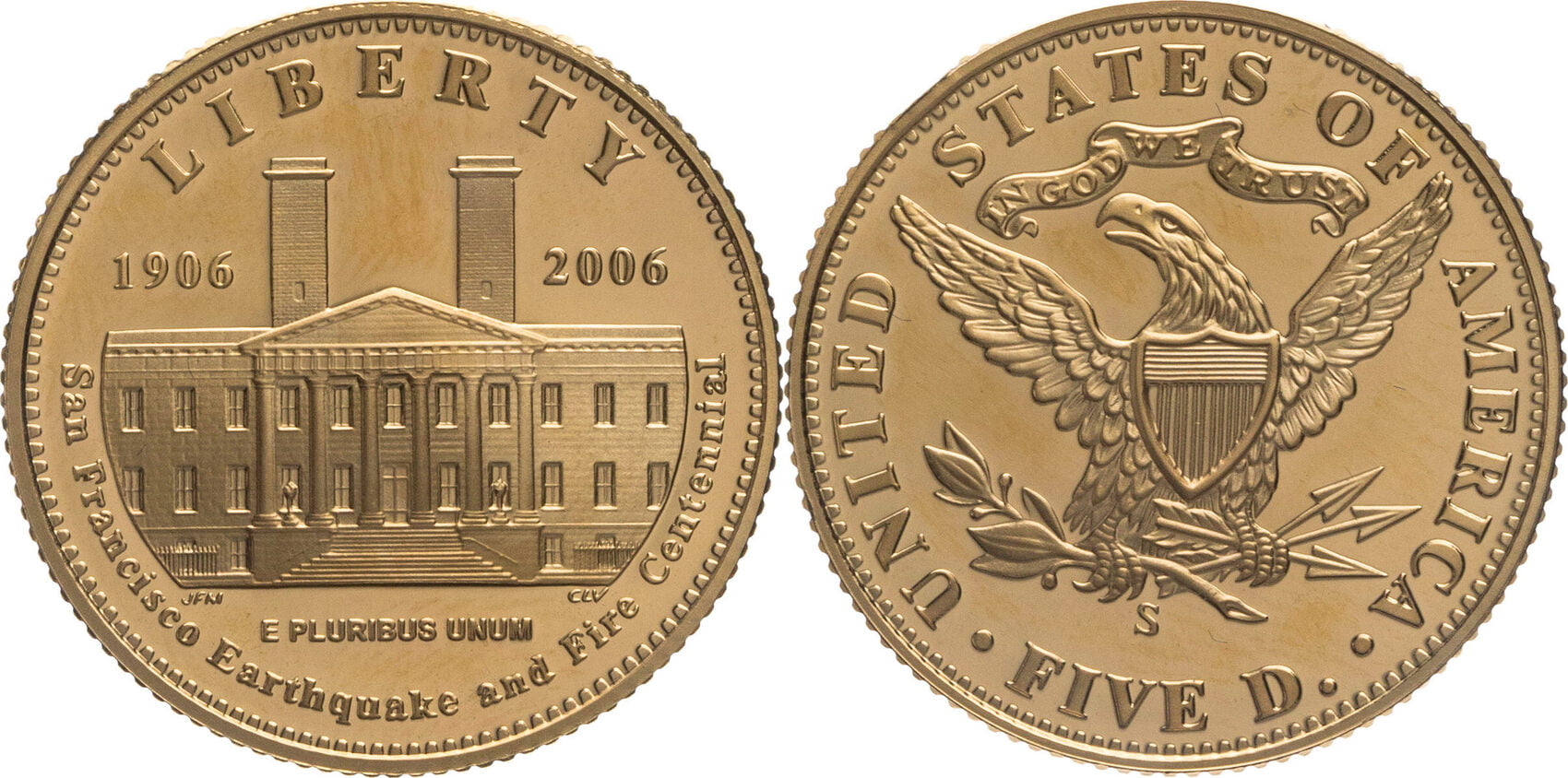 5 Χρυσά Δολάρια “San Francisco Old Mint Centennial”
