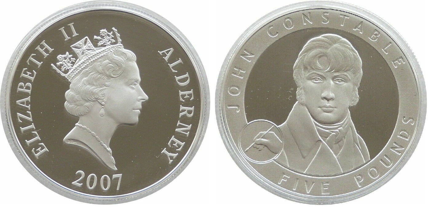5 Silver Pounds Elizabeth II-John Constable