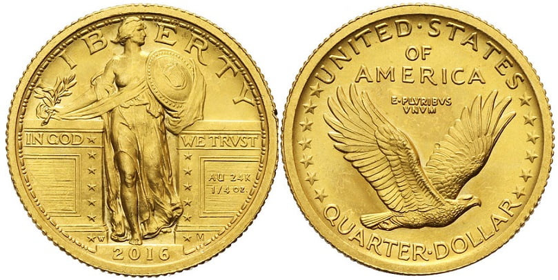 ¼ Χρυσό Δολάριο “Liberty Quarter”