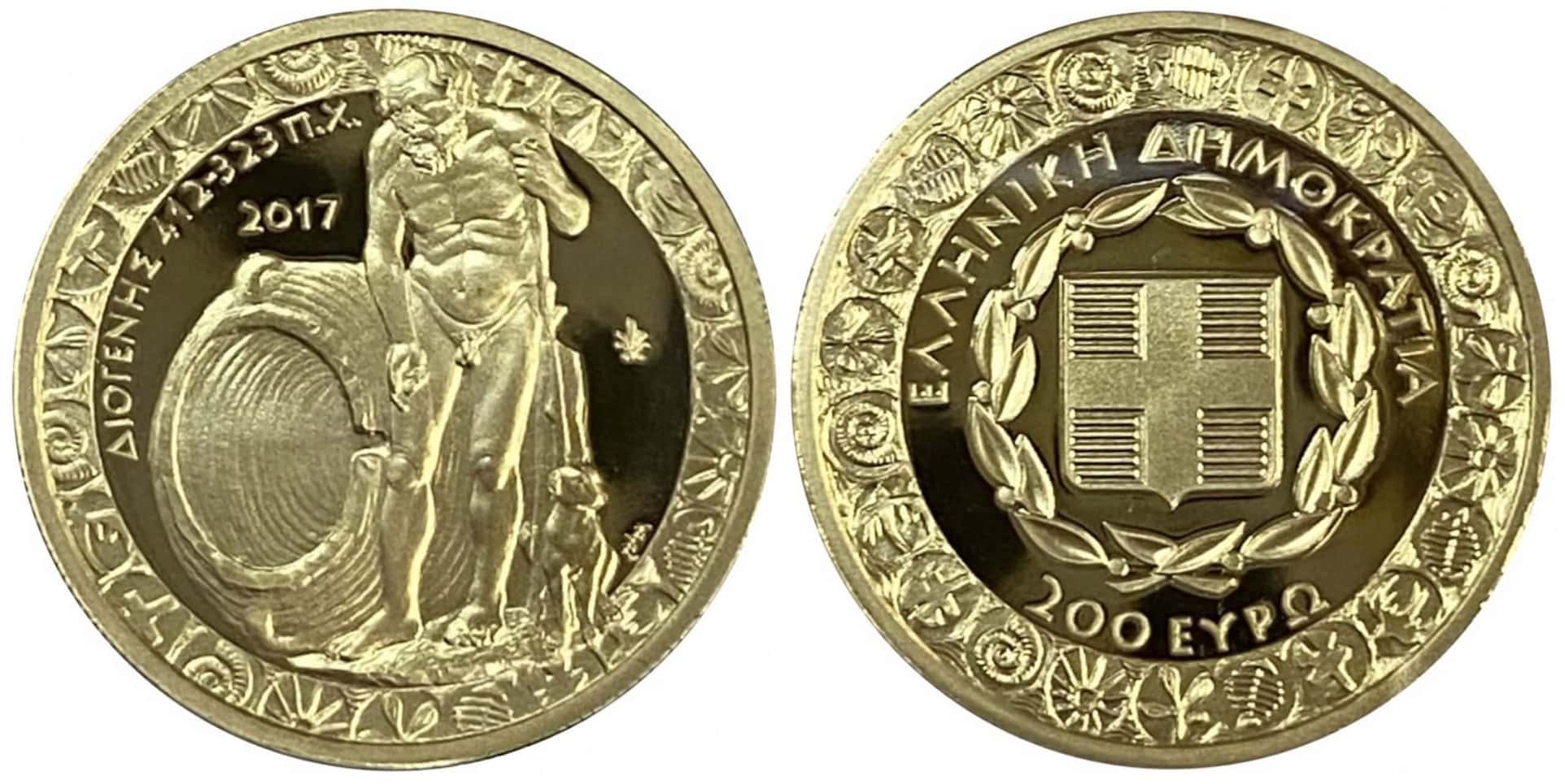 200 Gold Euro Philosopher Diogenes