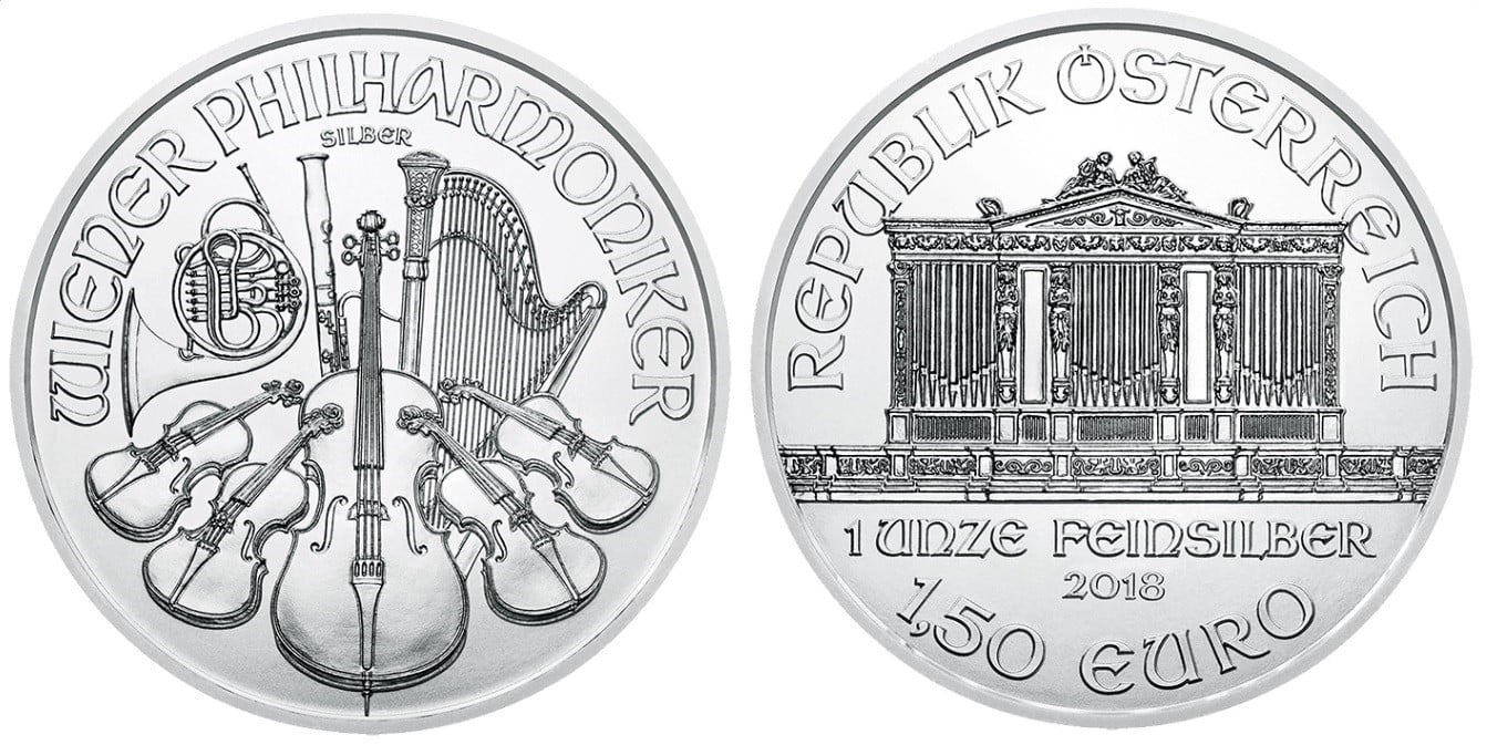 1½ Silver Euro Vienna Philharmonic