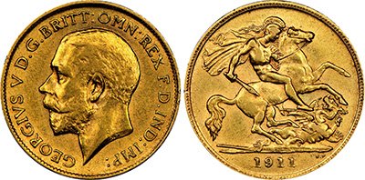 Χρυσή Λίρα Αγγλίας Γεώργιος V  – Gold Sovereign George V