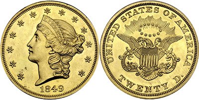 20 Χρυσά Δολάρια / 20 Gold Dollars Liberty Head-Double Eagle