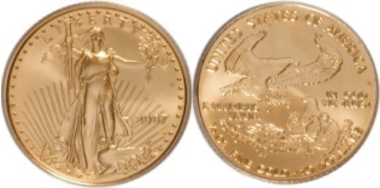 10 Gold Dollars –American Gold Eagle