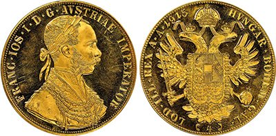 4 Gold Ducats Franz Joseph I