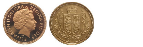 συλλεκτική κοπή της χρυσής λίρας για τα 50 χρόνια βασιλείας της Βασίλισσας Ελισσάβετ