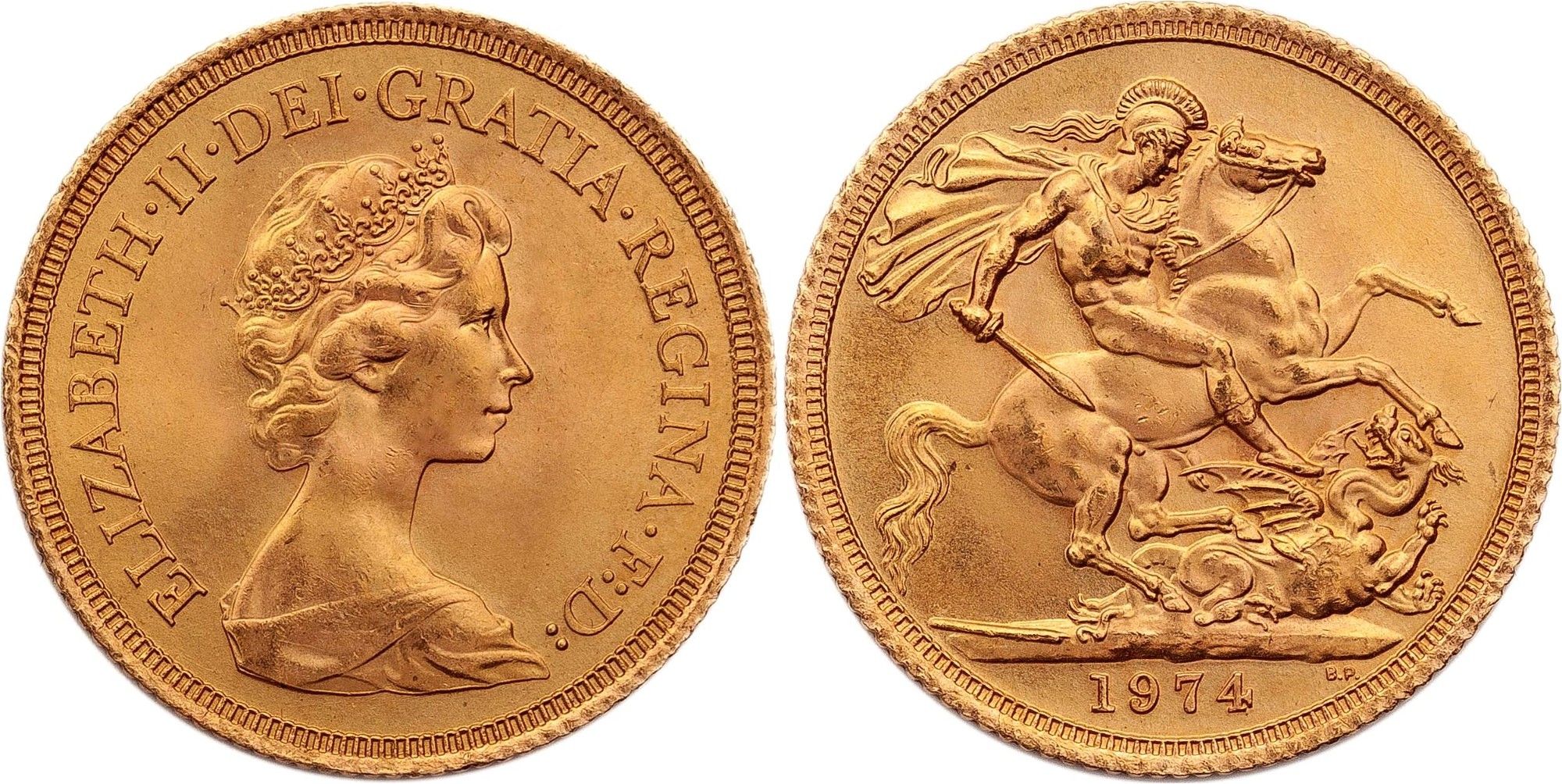 1 Gold Sovereing Elizabeth II 2rd Portiat