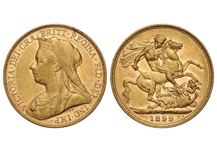 1 Gold Sovereing Victoria 3rd Portait