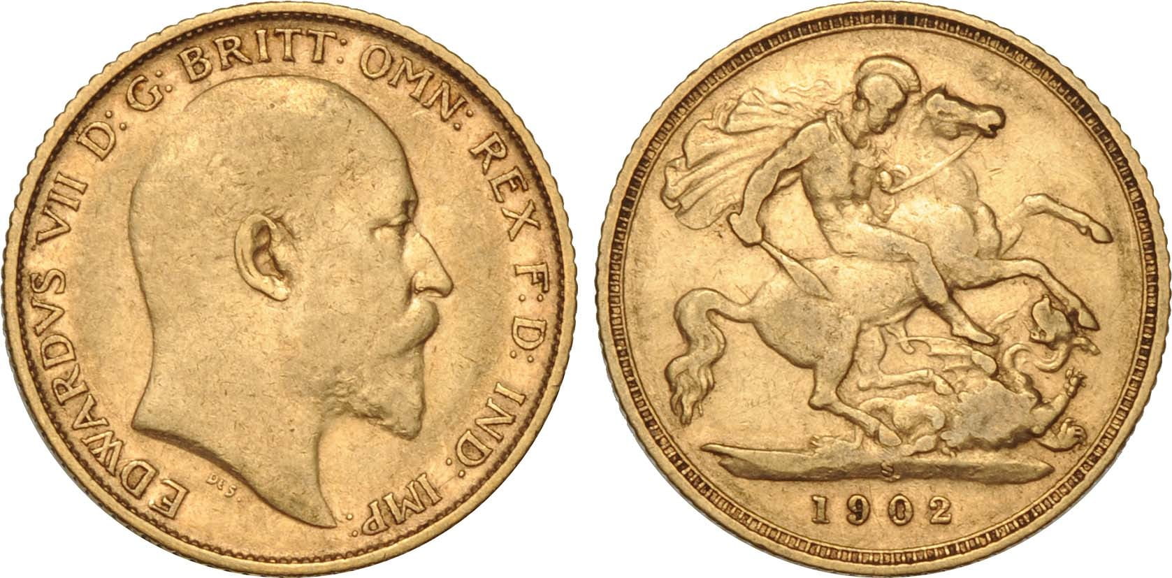 ½ Χρυσές Λίρες Αγγλίας Εδουάρδος (Μισόλιρο)