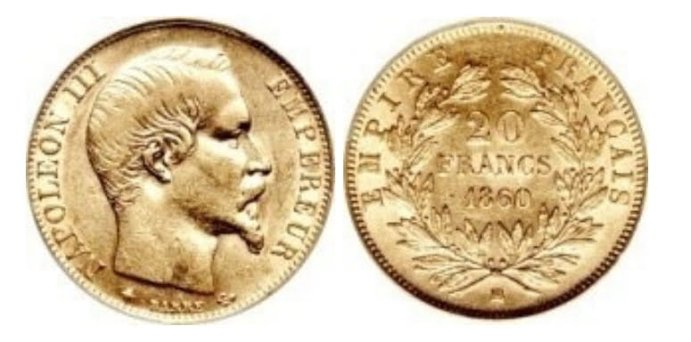 20 Gold Francs Napoleon III