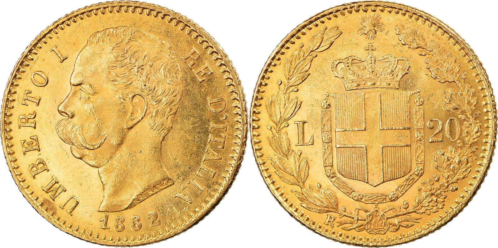 20 Χρυσές Λιρέτες Umberto I