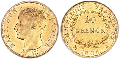 40 Gold Francs Napoleon I