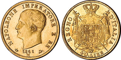 40 Gold Lire Napoleon I