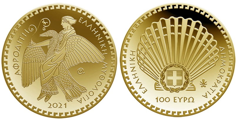 100 χρυσά Ευρώ Θεά Αφροδίτη