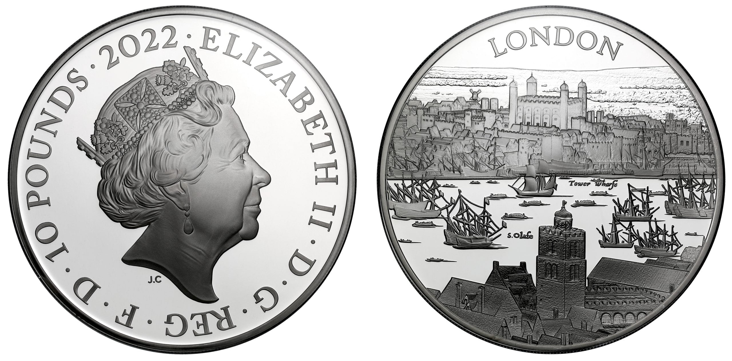 10 Silver Pounds Elizabeth II (London)