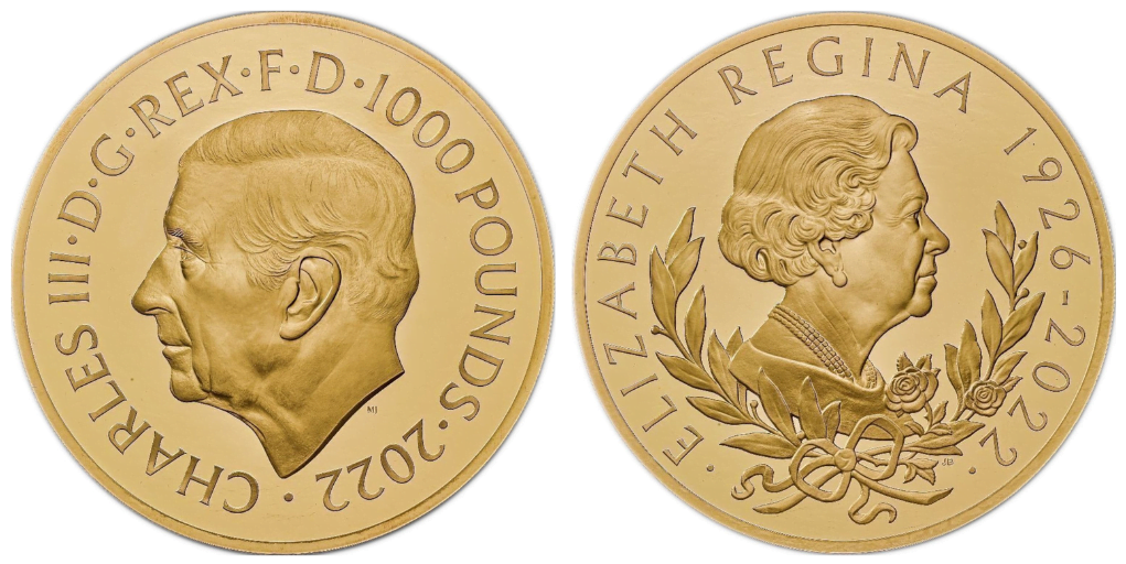1000 Gold Pounds England Charles III