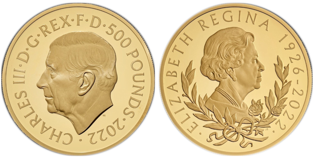 500 Gold Pounds England Charles III