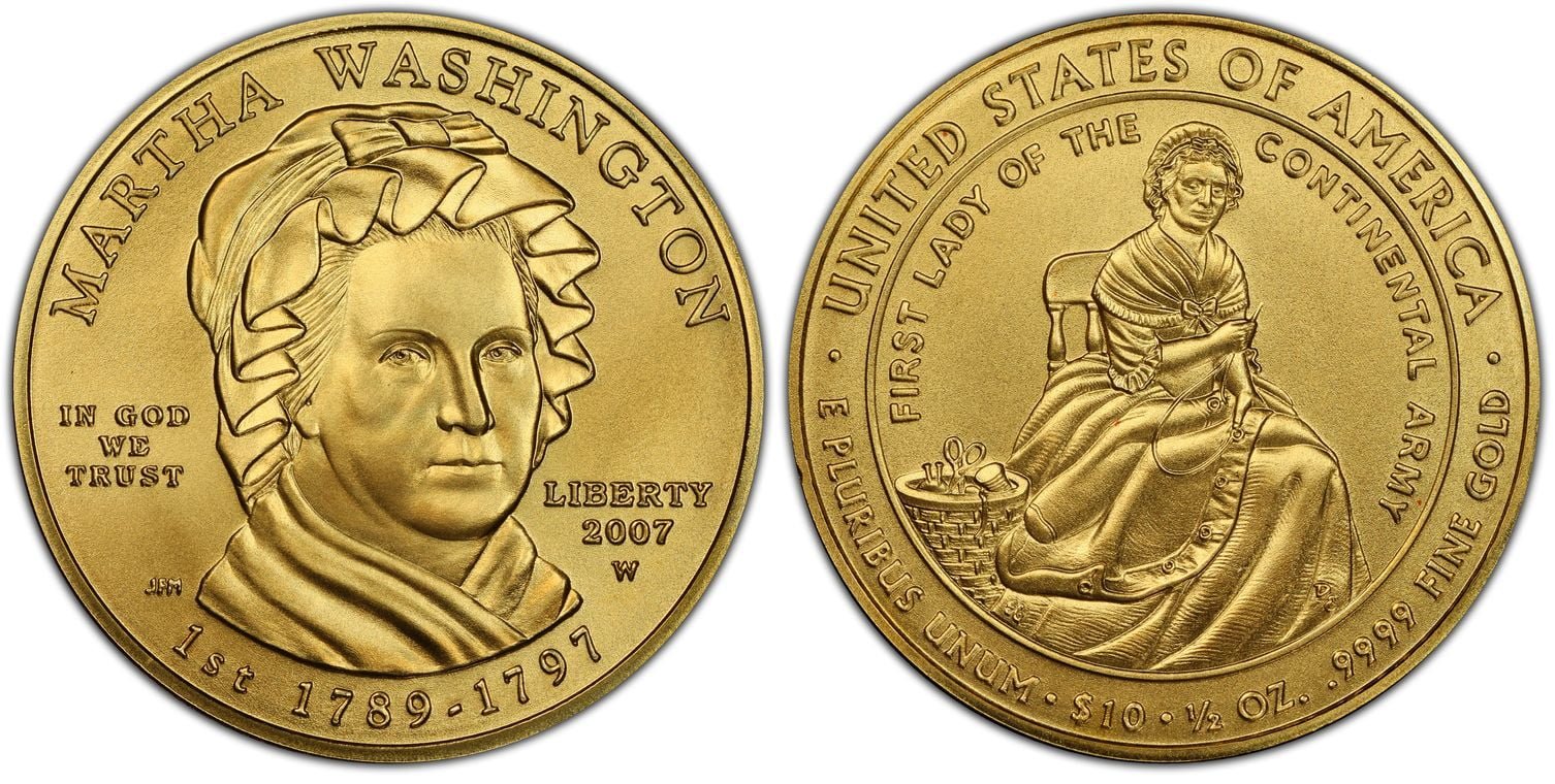 10 Χρυσά Δολάρια (Martha Washington)
