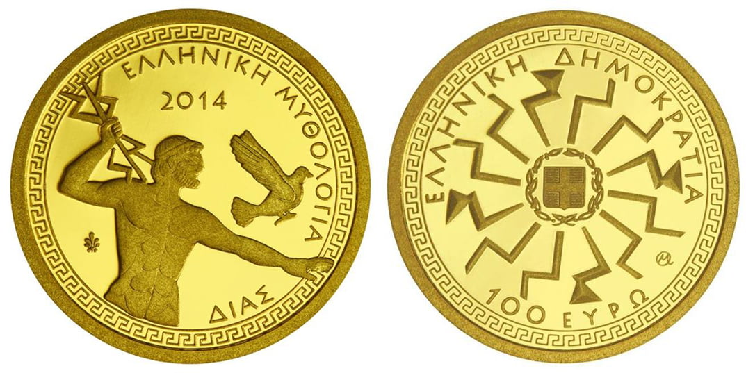 100 Gold Euro Zeus