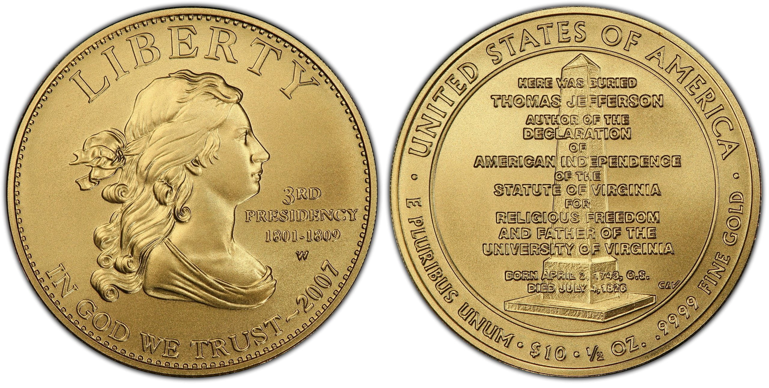 10 Χρυσά Δολάρια (Jefferson’s Liberty)