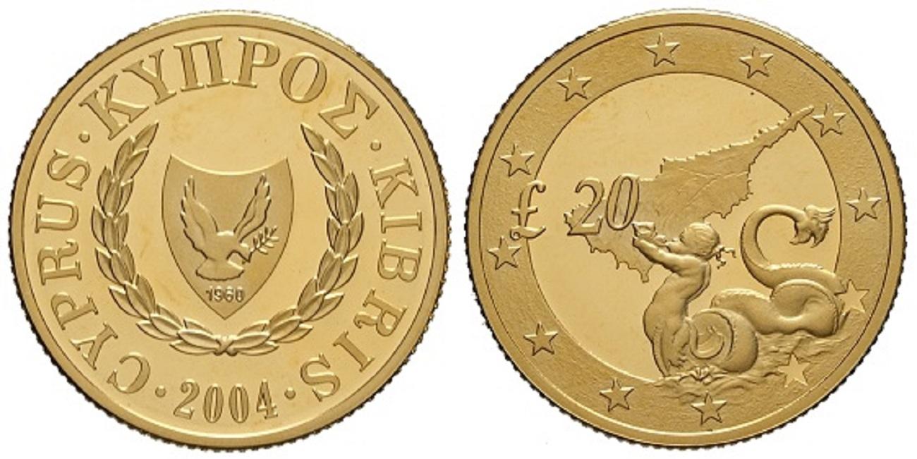 20 Gold Pounds Cyprus's Accession to the European Union