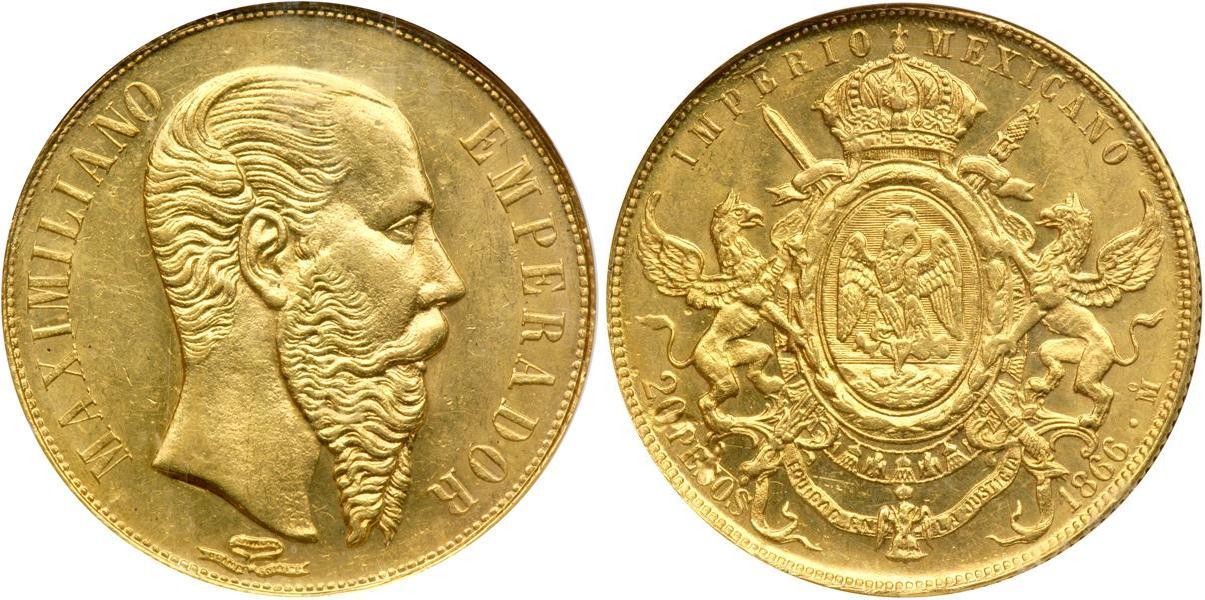 20 Χρυσά Πέσος ”Maximiliano I”