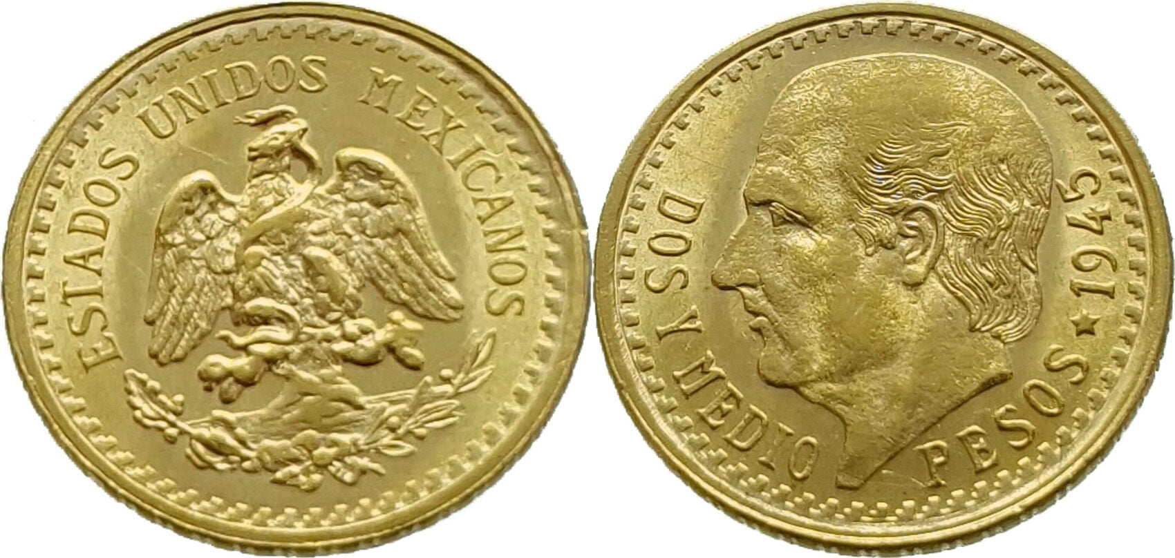 2½ Gold Pesos -1945-