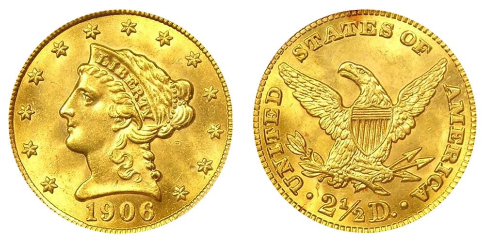 2 ½ Χρυσά Δολάρια “Coronet Head Quarter Eagle”