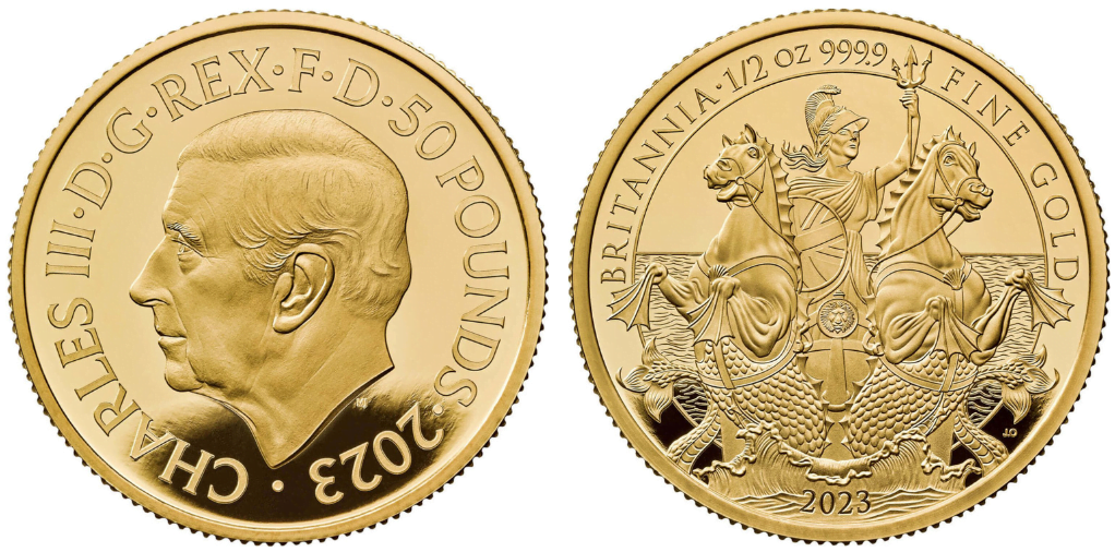 50 Χρυσά Pounds Αγγλίας Κάρολος ΙΙΙ 1/2 oz Fine Gold