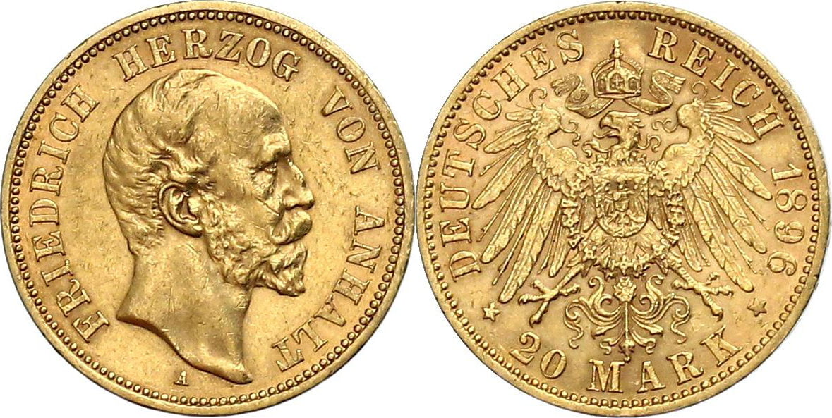 20 Χρυσά Μάρκα Friedrich 1896-1901