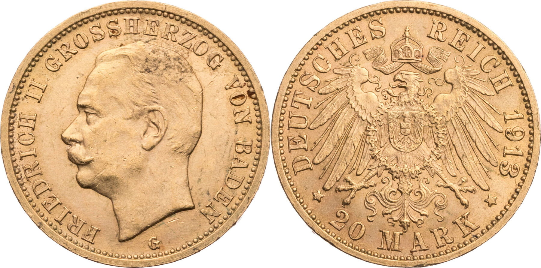 20 Χρυσά Μάρκα Friedrich II 	1911-1914