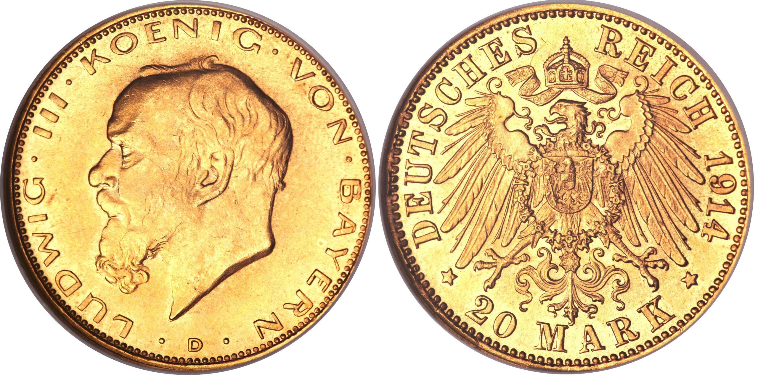 20 Χρυσά Μάρκα Ludwig III 1914