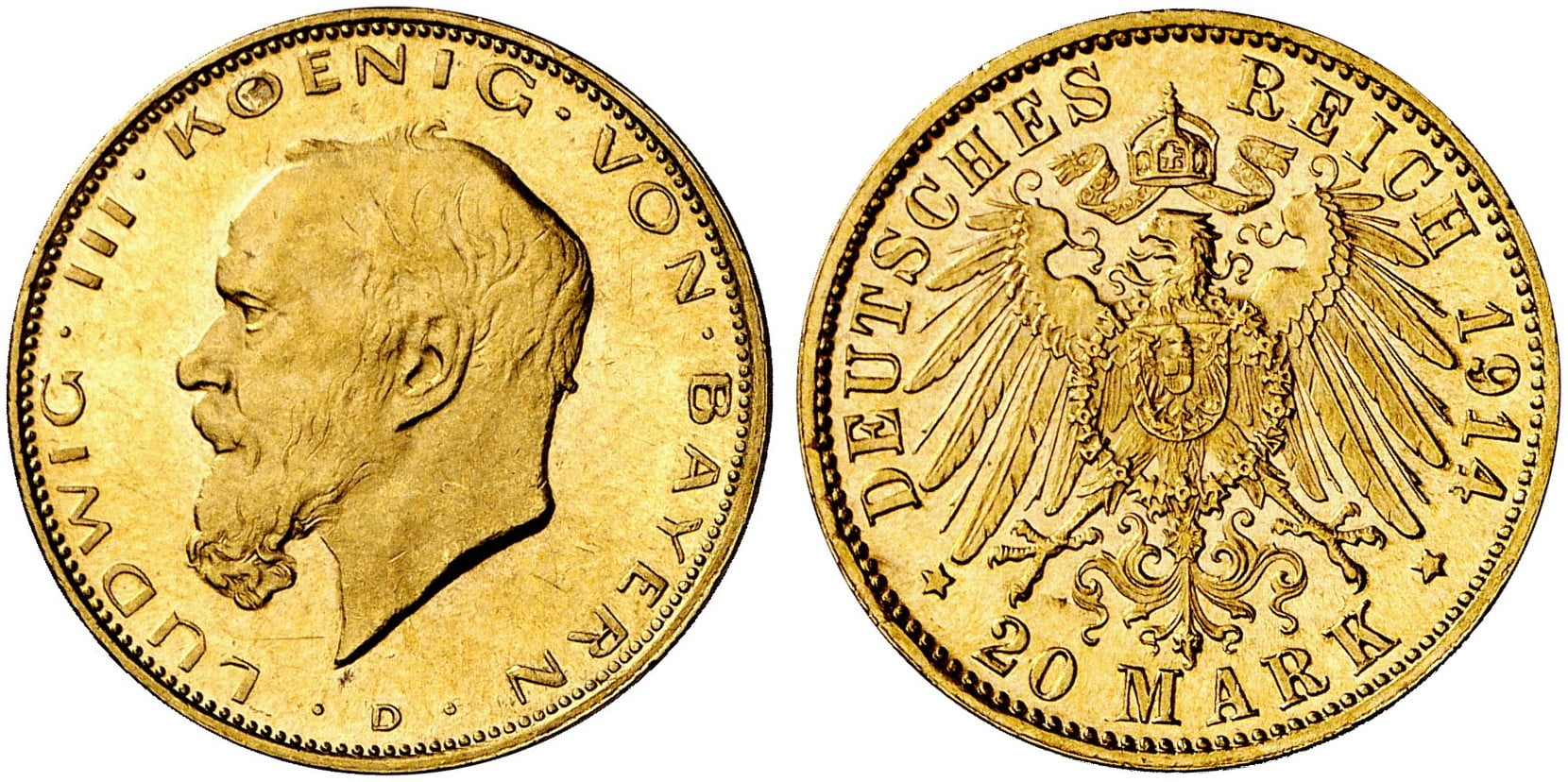 20 Χρυσά Μάρκα Ludwig III 1914