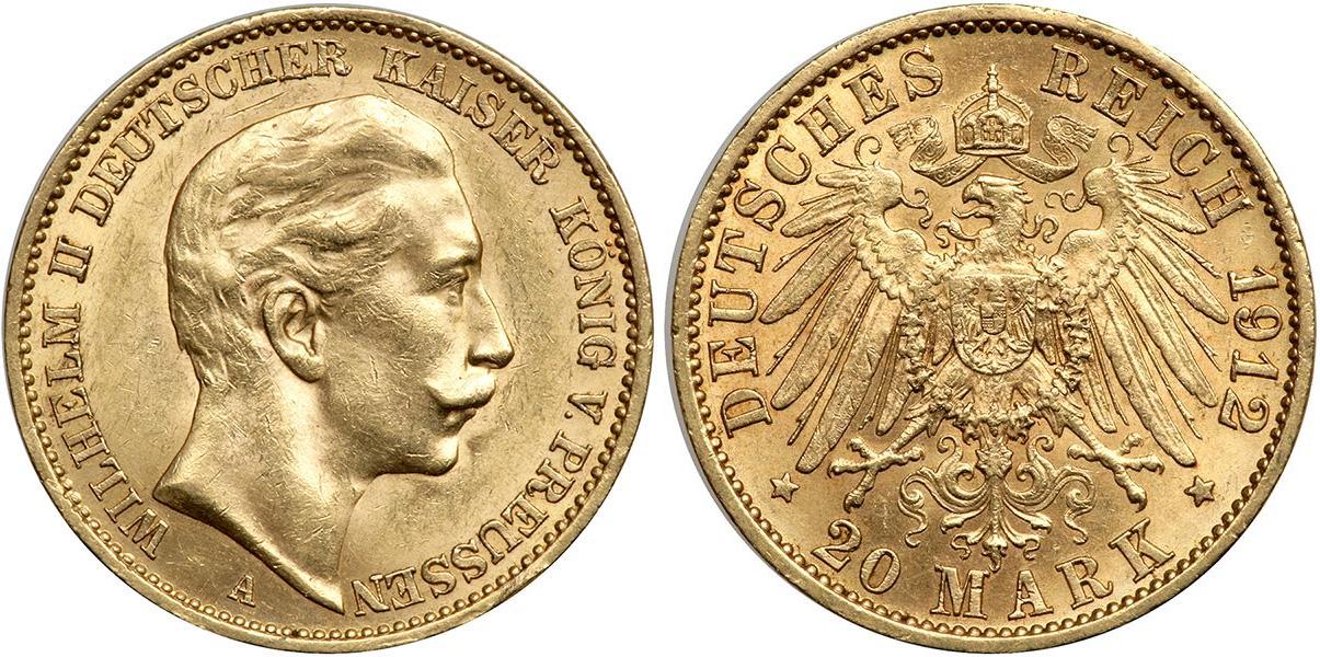 20 Χρυσά Μάρκα Wilhelm II 1890-1913