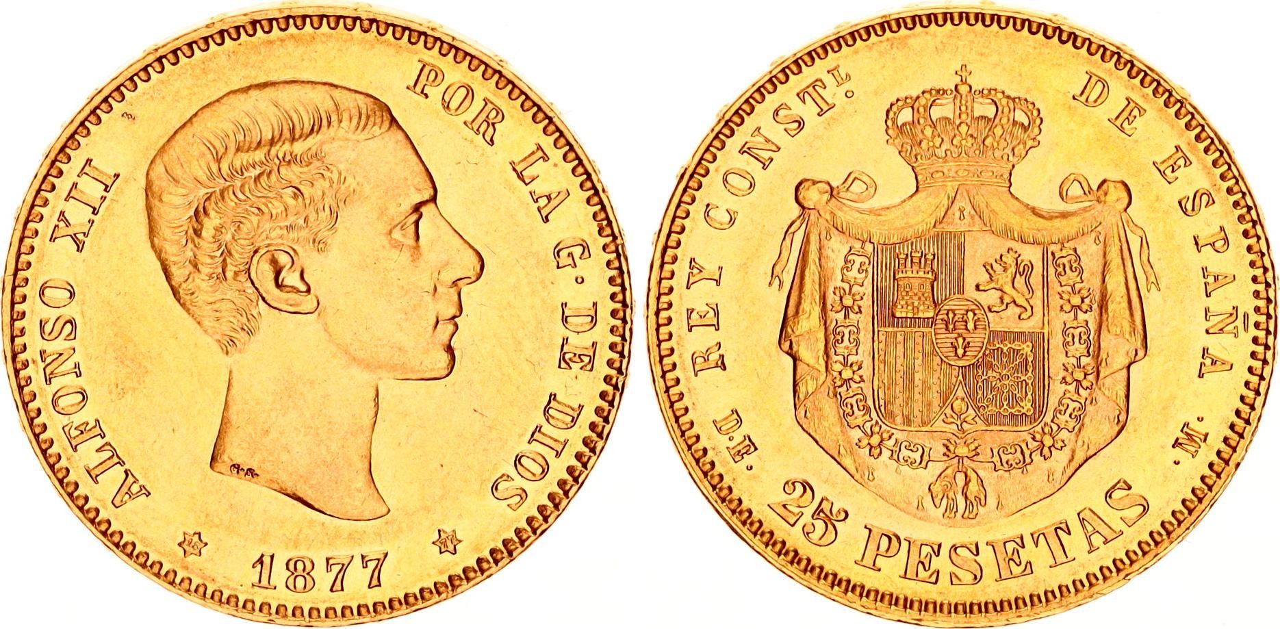 25 Χρυσές Πεσέτες  Alfonso XIII 2ο Πορτρέτο