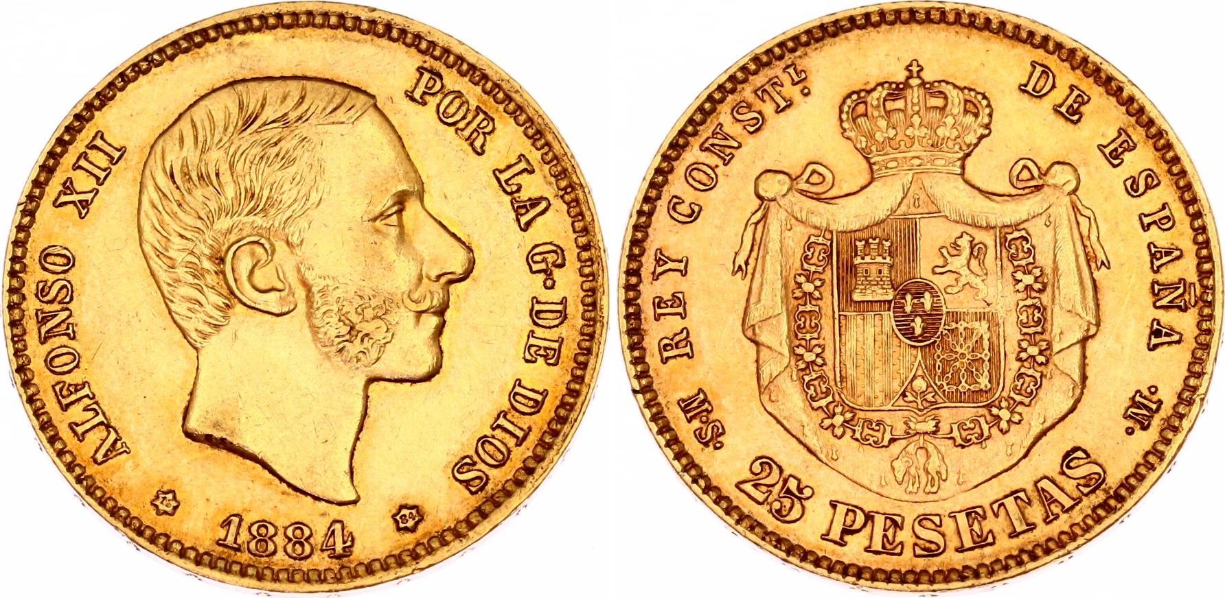25 Χρυσές Πεσέτες  Alfonso XIII 3ο Πορτρέτο