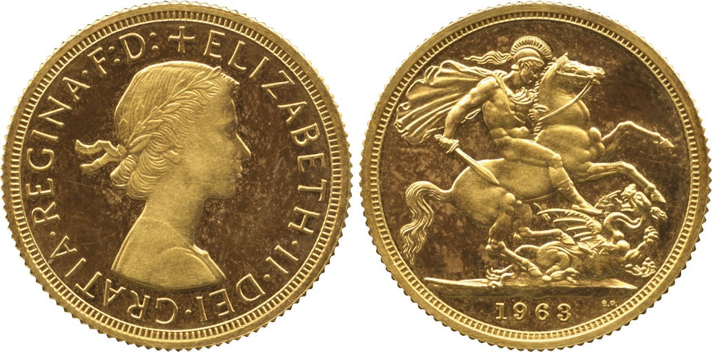 Χρυσή Λίρα Αγγλίας Ελισάβετ II 1963